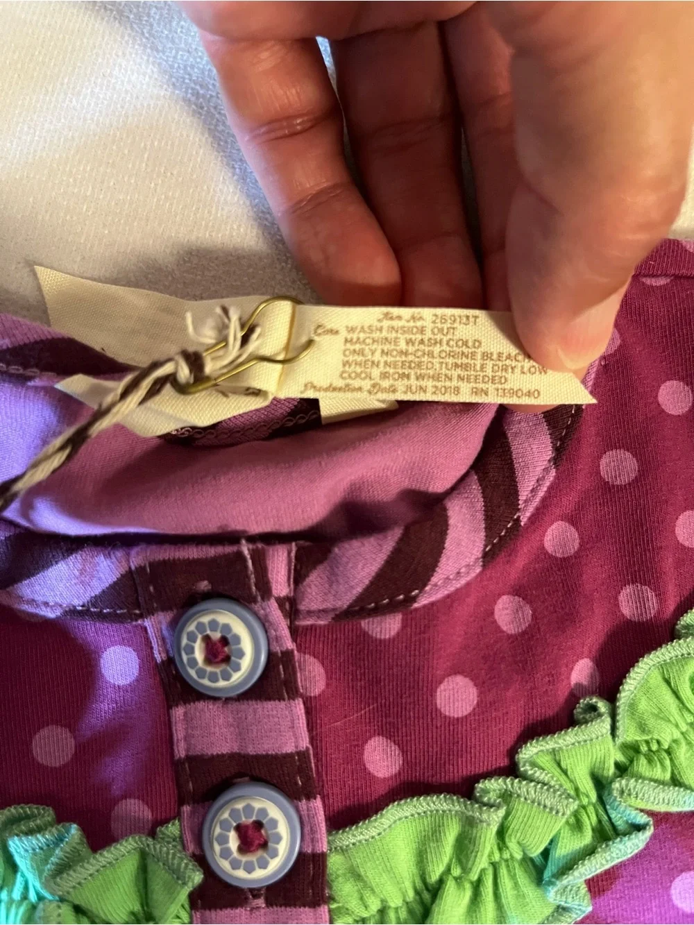 Matilda Jane Girls Dress  18-24M Purple Floral Polka Dot NWT Boutique